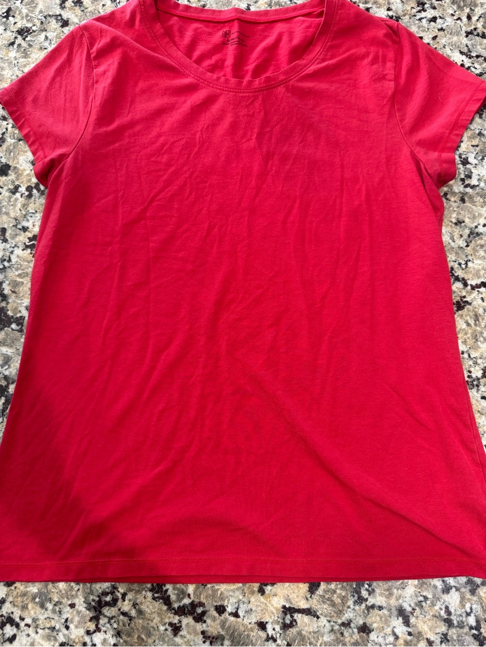 No Boundaries Red Scoop Neck Tee
